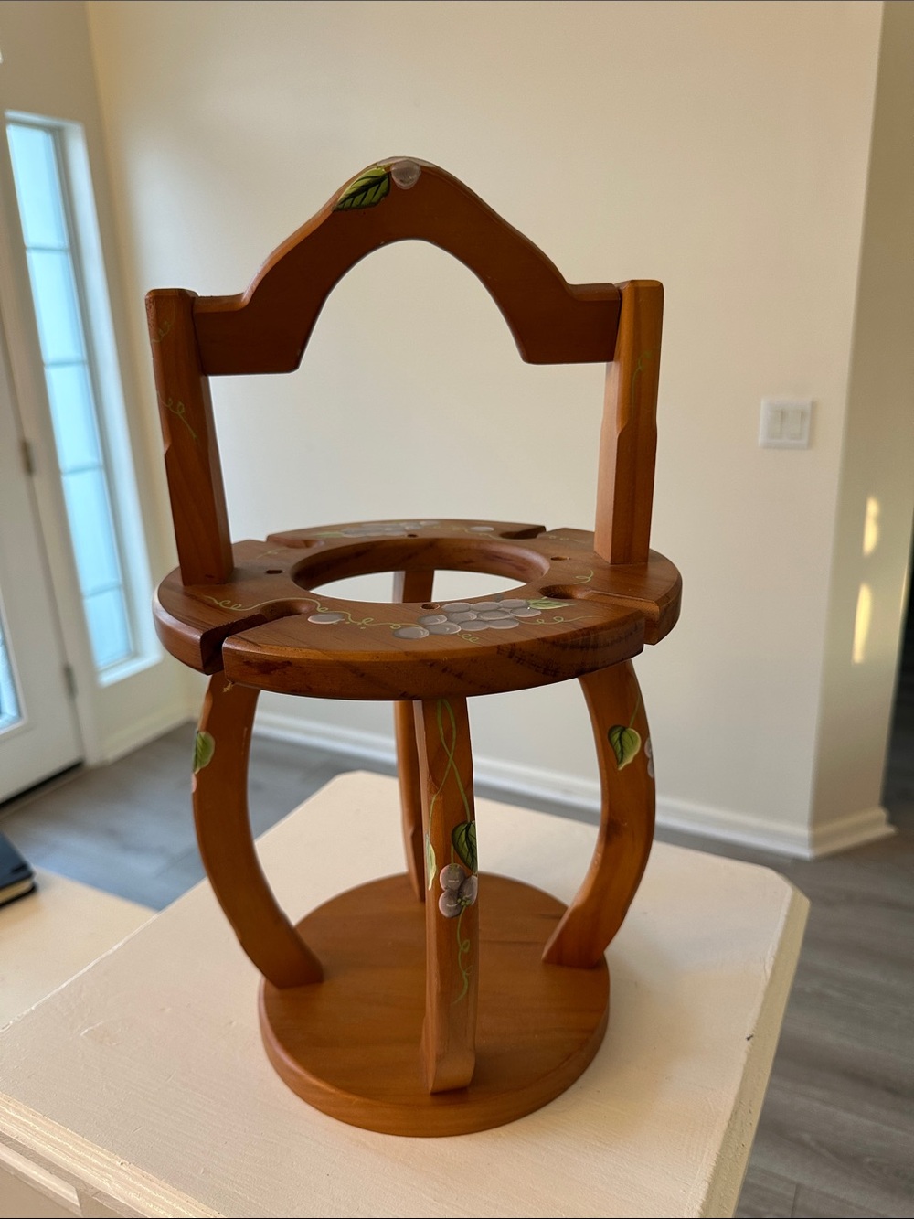 Vintage Handpainted wine holder